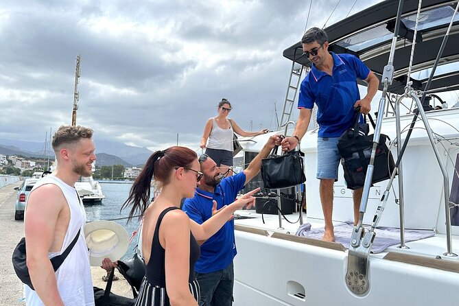 Ag. Nikolaos: Catamaran Trip with Sushi, Drinks, & Water Toys - Two hours around a quiet swimming bay