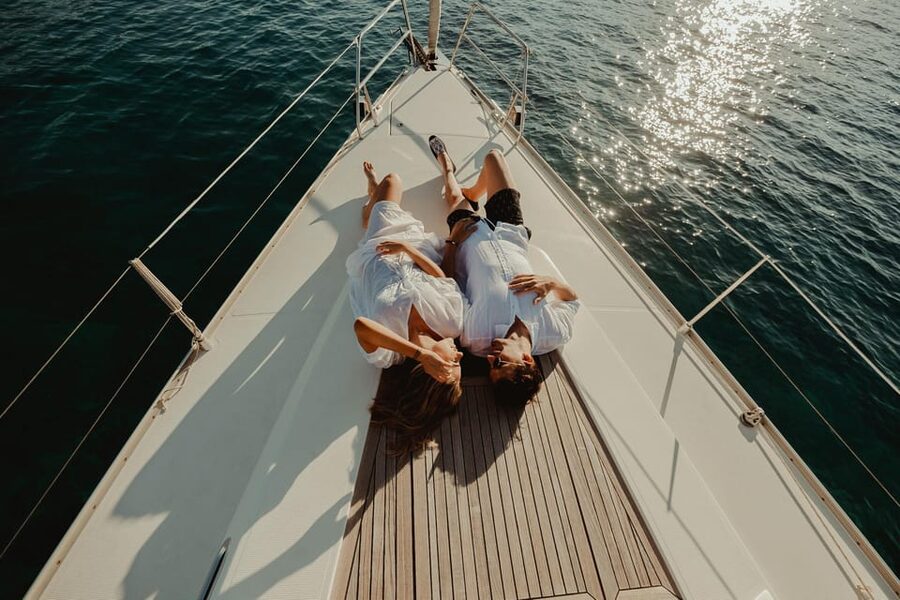 Agios Nikolaos: Golden Hour Sailboat Tour with Wine & Snacks - Mirabello Bay by sailboat