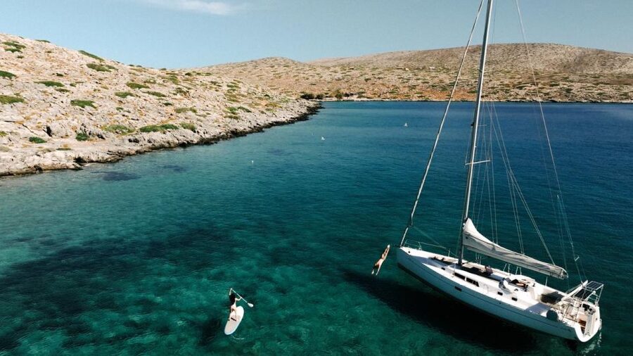 Agios Nikolaos: Mirabello Bay Sailing Cruise with Meal - Three hours at Kolokitha Bay