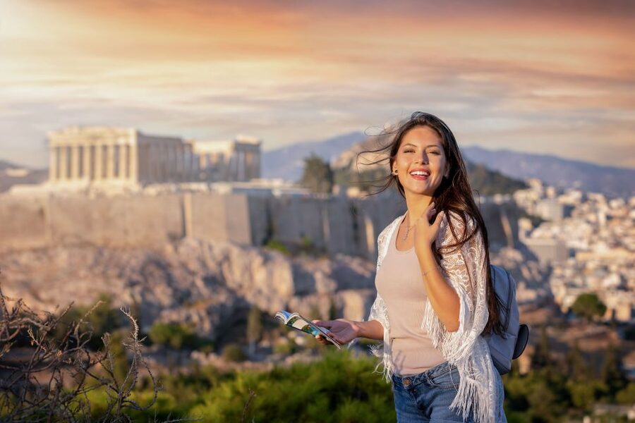 Amazing Athens: Capturing Memories amidst the Acropolis View - Meeting at Theorias 21 near the Apostle Paul plaque