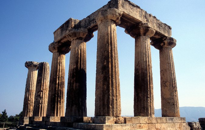 Ancient Corinth, Sanctuary of Hera, Blue Lake & Canal from Athens - Geraneia opens the view toward the Gulf