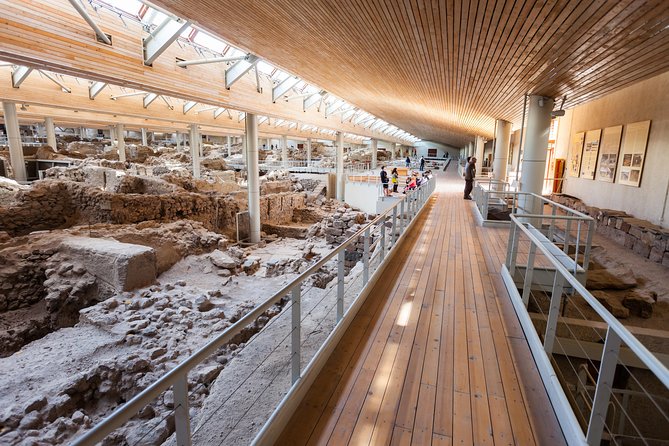 Archaeological Bus Tour To Akrotiri Excavations & Red Beach - Prophet Elias and the best wide view of the day
