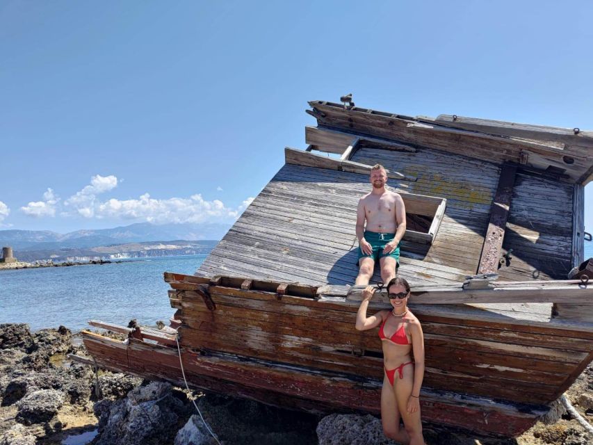 Argostoli: Full-Day Traditional Boat Cruise with Lunch - White Rocks Beach: your first swim