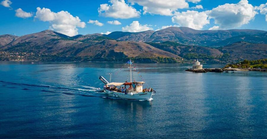 Argostoli: Full-Day Traditional Boat Cruise with Lunch - Food, drinks, music, and the crew