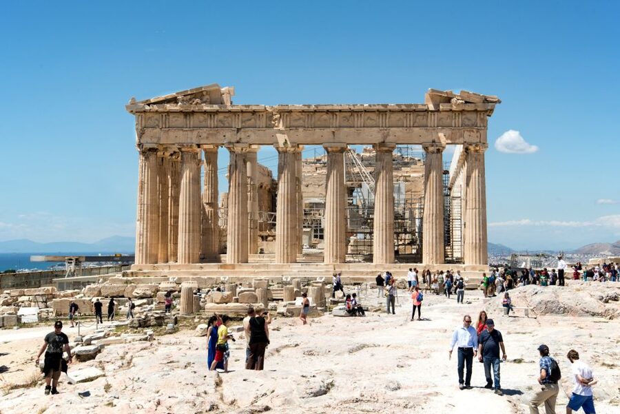 Athens: Acropolis, Parthenon & Acropolis Museum Guided Tour - The Odeon and sanctuary below the summit