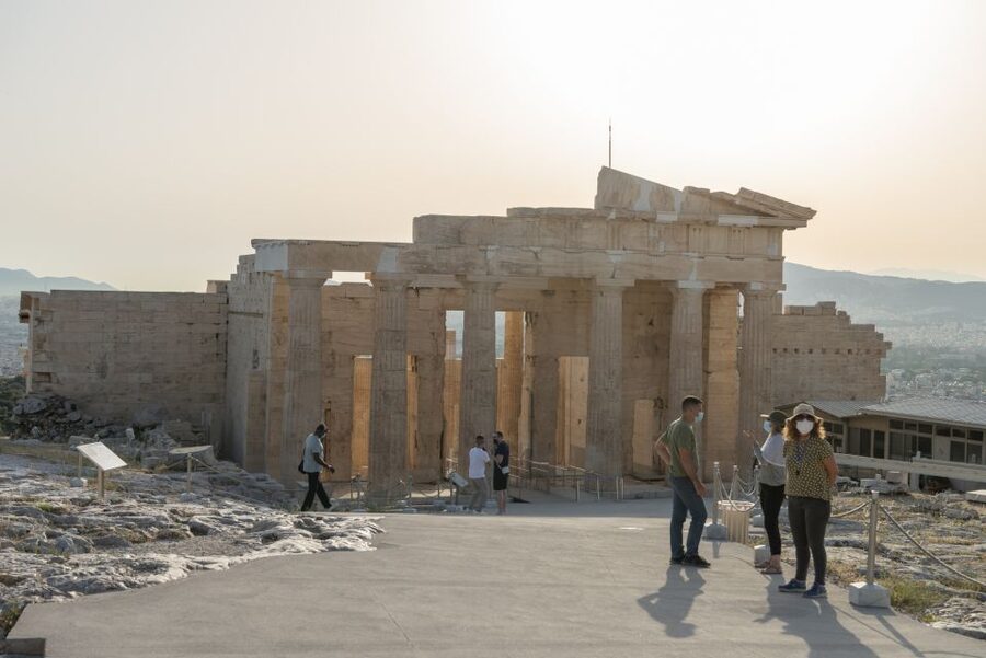 Athens: Acropolis & Plaka Neighborhood Private Walking Tour - Climbing through the Propylaea