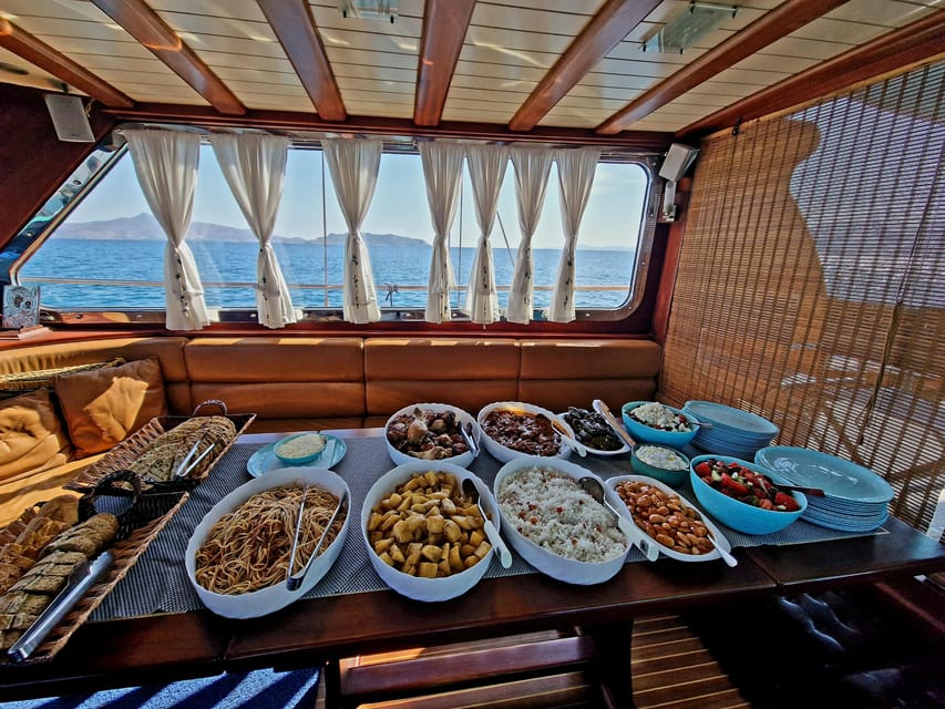 Athens: Agistri, Metopi & Aegina Cruise with Meals & Drinks - A Greek buffet served at sea
