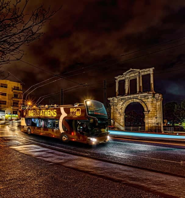 Athens: Big Bus Panoramic Night Tour by Open-Top Bus - Omonoia and Karaiskaki show another side of Athens