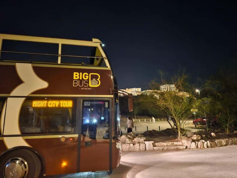 Athens: Big Bus Panoramic Night Tour by Open-Top Bus - Monastiraki brings the route into the old center