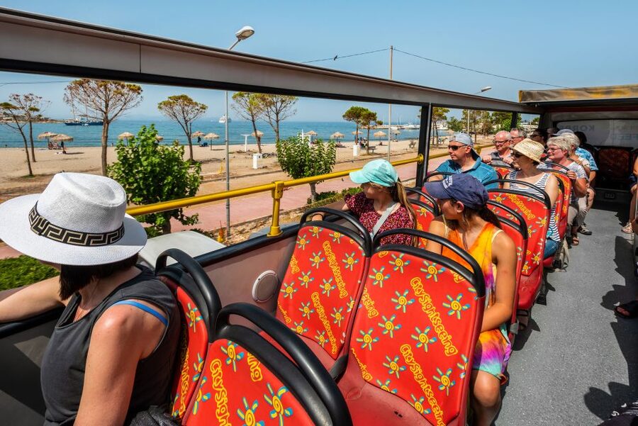 Athens: City Sightseeing Hop-On Hop-Off Bus Tour - The Riviera route reaches beaches and Lake Vouliagmeni