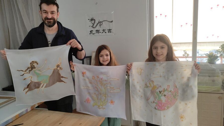 Athens: Create your own Greek Silk Scarf Souvenirs - Choosing a Greek design you can finish