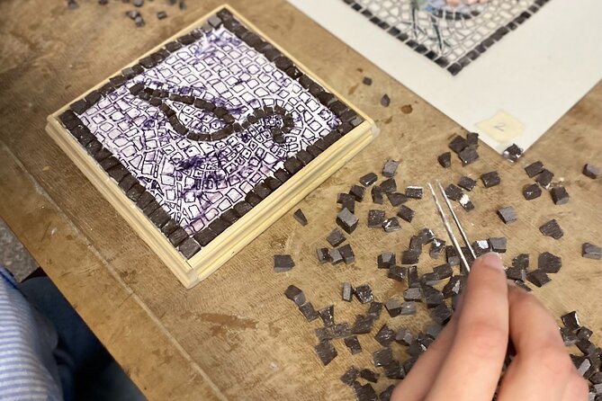 Athens: Create Your Own Mosaic 3h Private Art Class - Cutting tiles and building the mosaic