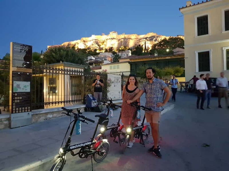 Athens: Discover the City Electric Bike Night Tour - The Greek treat at the finish