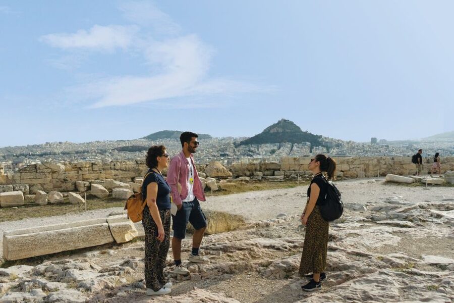 Athens: First Access Acropolis and Parthenon Guided Tour - Starting at the main entrance and heading uphill