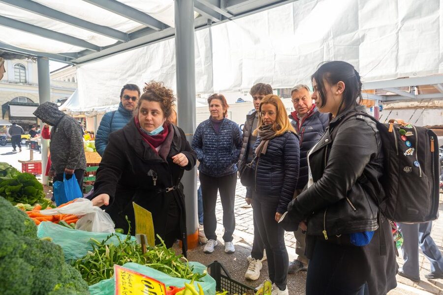 Athens: Food Market Visit and Cooking Class with Wine - The meal, wine, and final Greek toast