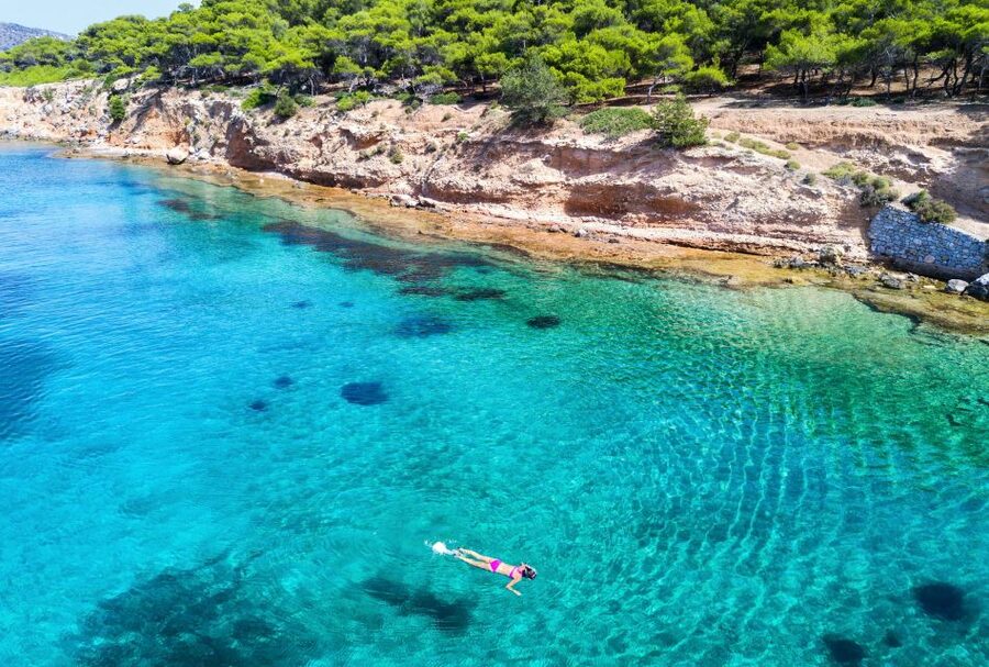 Athens: Full-Day Island Hopping Cruise with Lunch & Transfer - Moni, a quiet stop for swimming and lunch