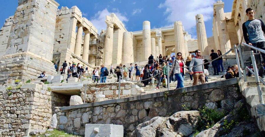Athens: Guided Tour of Acropolis & Parthenon with Tickets - Climbing the Acropolis and entering the sacred hill