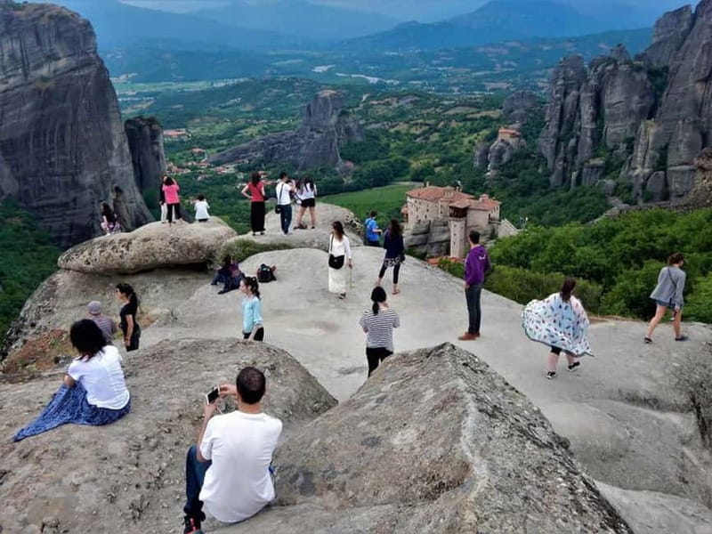 Athens: Guided Tour to Meteora Monasteries & Hermit Caves - Entering three monastery interiors