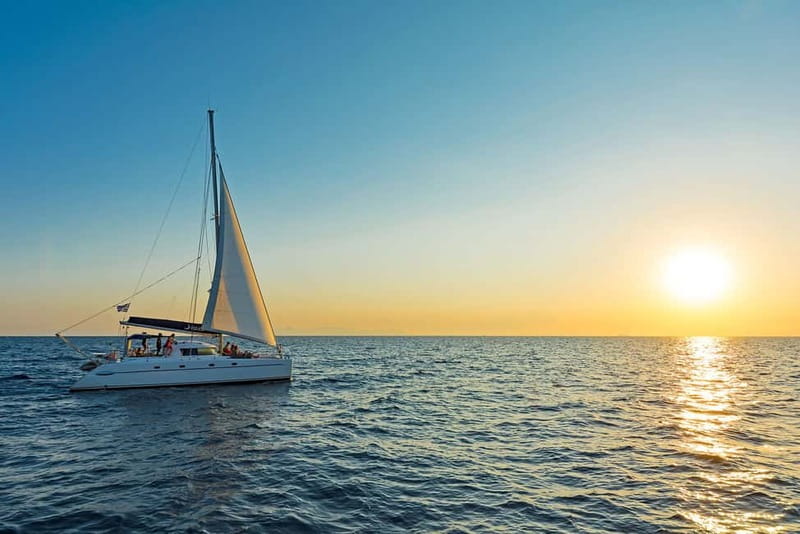 Athens: Half-Day Sunset Catamaran Cruise with Meal & Drinks - The sunset is the reason to time your day around it