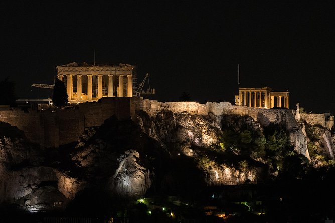 Athens Night Sightseeing Tour with Greek Dinner Show - Dinner: Greek flavors with limited choice