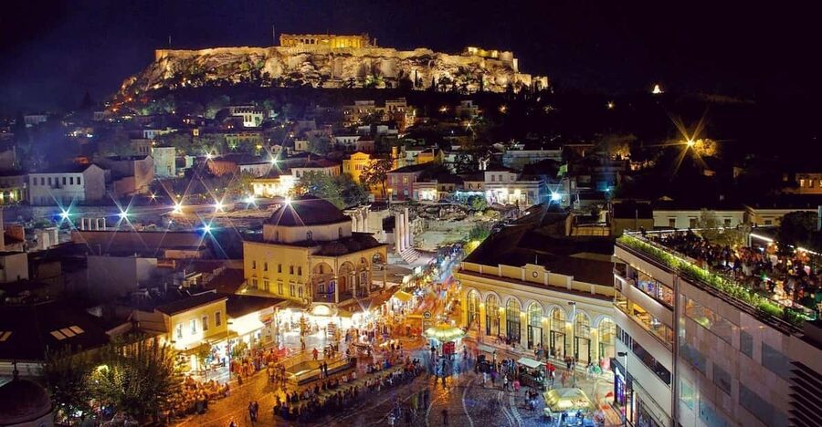 Athens: Night Walking Tour - The Academy of Athens and the Old Parliament