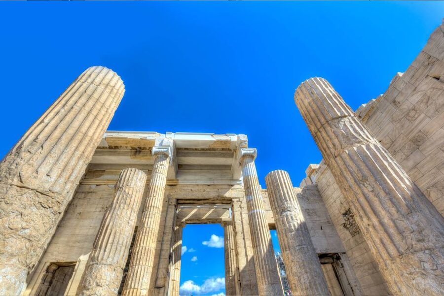 Athens: Panoramic Tour with Guided Acropolis & Museum Visit - Climbing toward the Acropolis