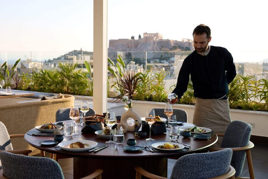 Athens: Rooftop Fine Dining at Whispers Restaurant - An Athens dinner with the Acropolis in full view