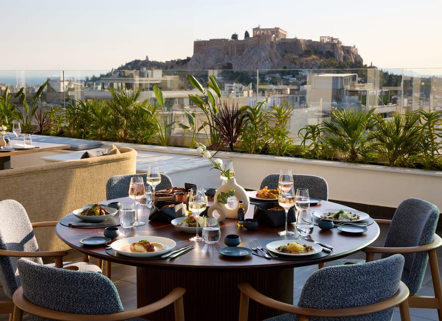 Athens: Rooftop Fine Dining at Whispers Restaurant - Starting at Amalia Hotel in Syntagma Square