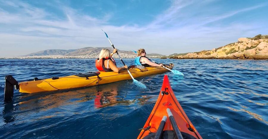 Athens: Sea Kayak Sunset Tour - The first hour on the water