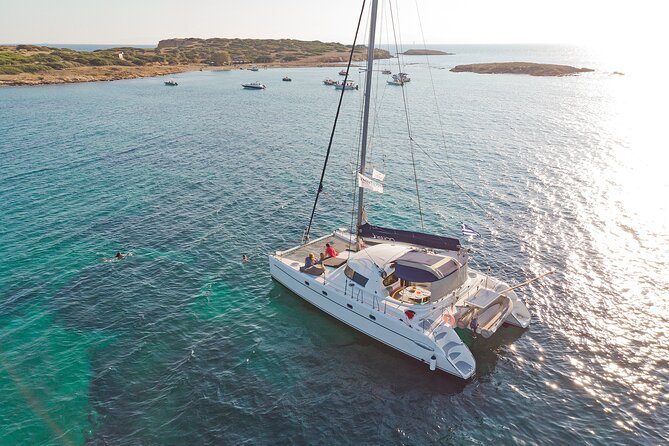 Athens Semi private Morning Catamaran cruise with meal & drinks - Megalo Kavouri: your first long swim