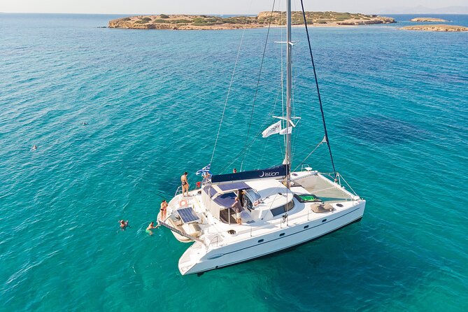 Athens Semi Private Sunset Catamaran Cruise with meal & drinks - Vouliagmeni’s clear coastal water