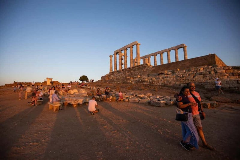 Athens: Sunset Tour to Cape Sounion & the Temple of Poseidon - Arriving at the Temple of Poseidon