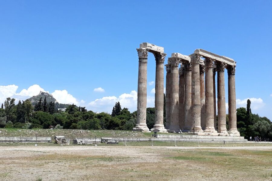 Athens: Temple of Olympian Zeus Ticket and Audio Tour - Ending at the ancient public bath