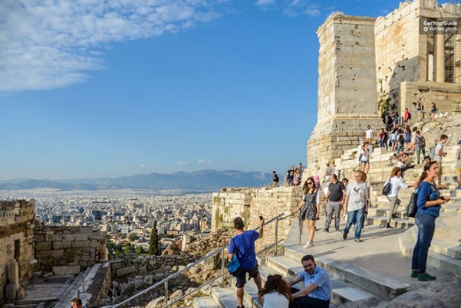Athens: The Acropolis Walking Group Tour with a French Guide - The Parthenon and Athens from above