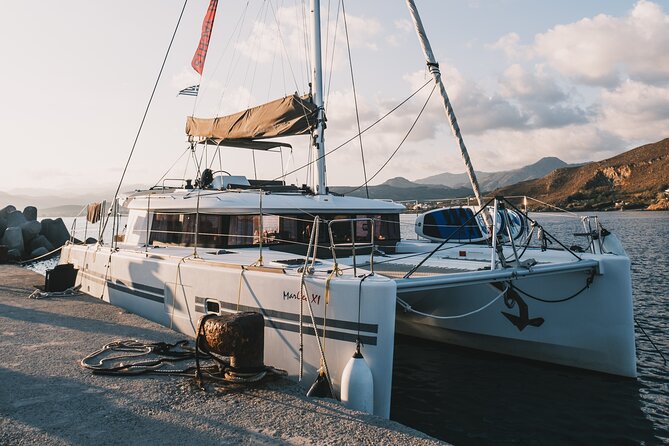 Balos & Gramvousa Luxury Catamaran Sailing Cruise from Kissamos - Leaving Kissamos for Balos Lagoon