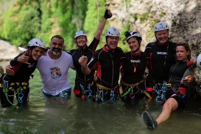 Canyoning in the water - Kourtaliotiko Gorge - Hiking toward the Fairy Cave