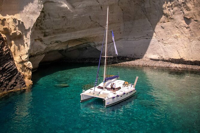 Catamaran Full-Day of Milos and Poliegos With Lunch & BBQ - Gerakas Gives You a Longer Hour in the Water