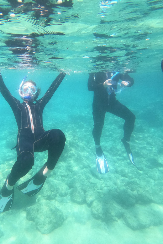 Chania: Boat Trip with Guided Snorkeling Tour - The boat ride and first water session