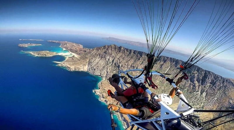 Chania: Paratriking Experience with a Professional Pilot - Preparing for takeoff in the two-seat trike