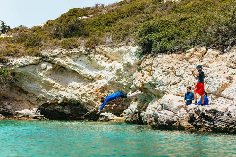 Chania: Stand-Up Paddleboard Small Group Tour - Learning to stand on the board