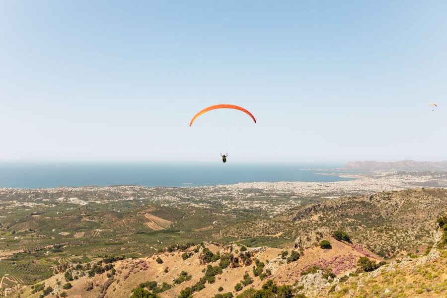 Chania: Tandem Paragliding Flight in Crete - Meeting at Go Kart Chania and heading uphill