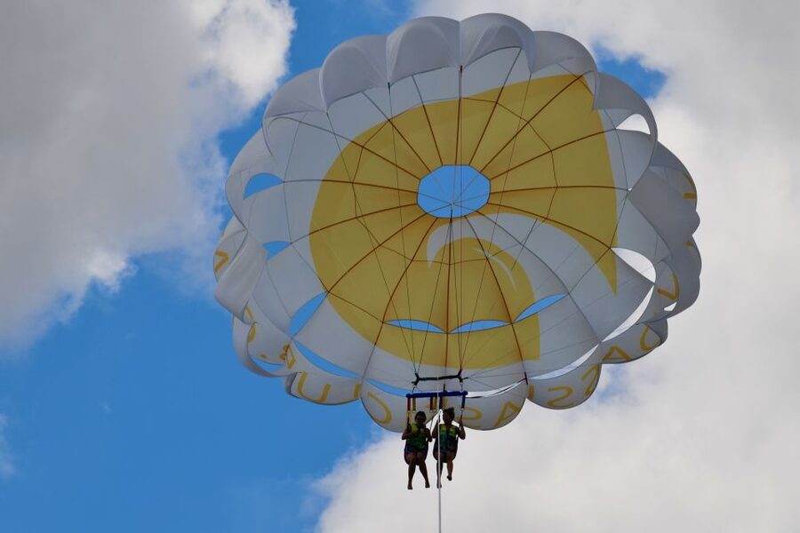 Corfu: Parasailing Adventure Near Corfu Town - The safety briefing and harness setup