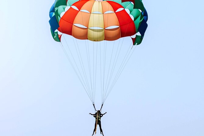 Corfu Parasailing - Fly High in the Sky - Taking off from Dassia Ski Club