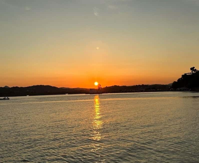 Corfu: Sunset Cruise on a Traditional Wooden Sailing Yacht - The approach to Pontikonisi