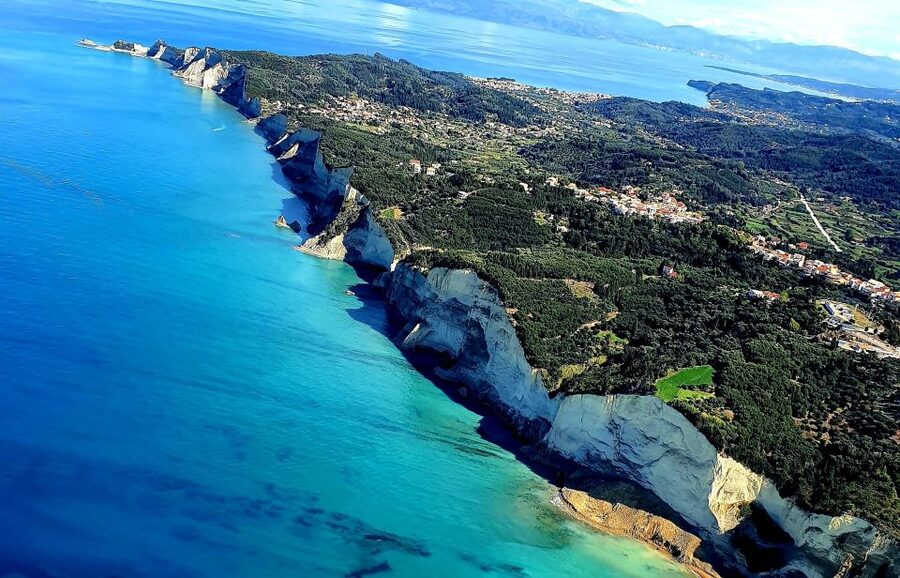 Corfu: Tandem Paratriking Flight over Corfu - Taking off above western Corfu