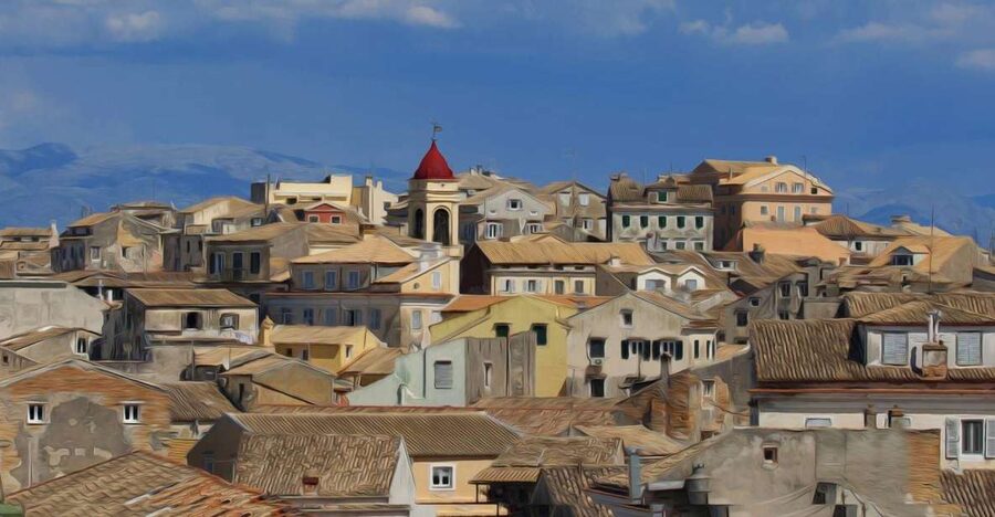 Corfu Town: Guided Walking Tour and Local Food Tastings - The first spread: pies, yogurt, loukoumades, and ginger beer