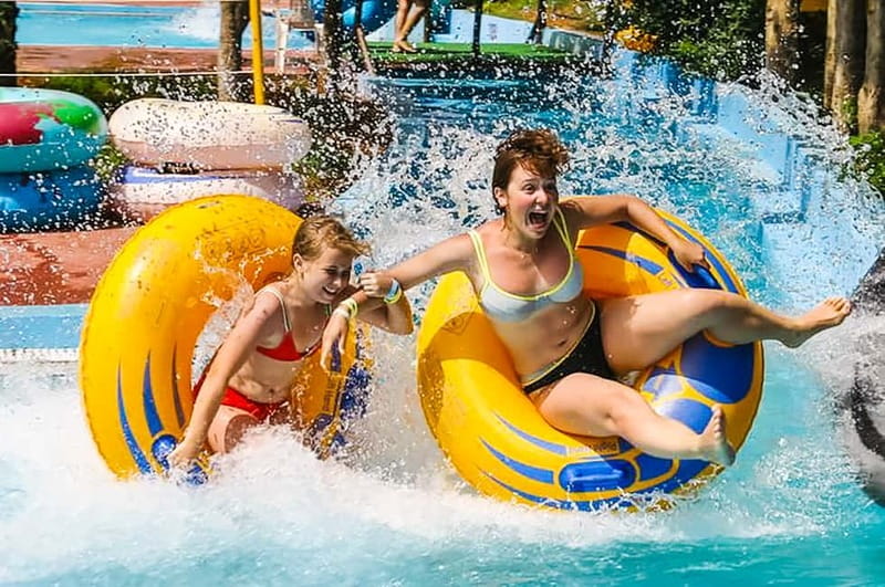 Crete: Acqua Plus Water Park Entrance Ticket with Transfer - The garden section adds a touch of Crete