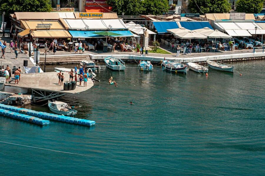 Crete: Agios Nikolaos, Plaka and Spinalonga Island Tour - The Elounda Lagoon views