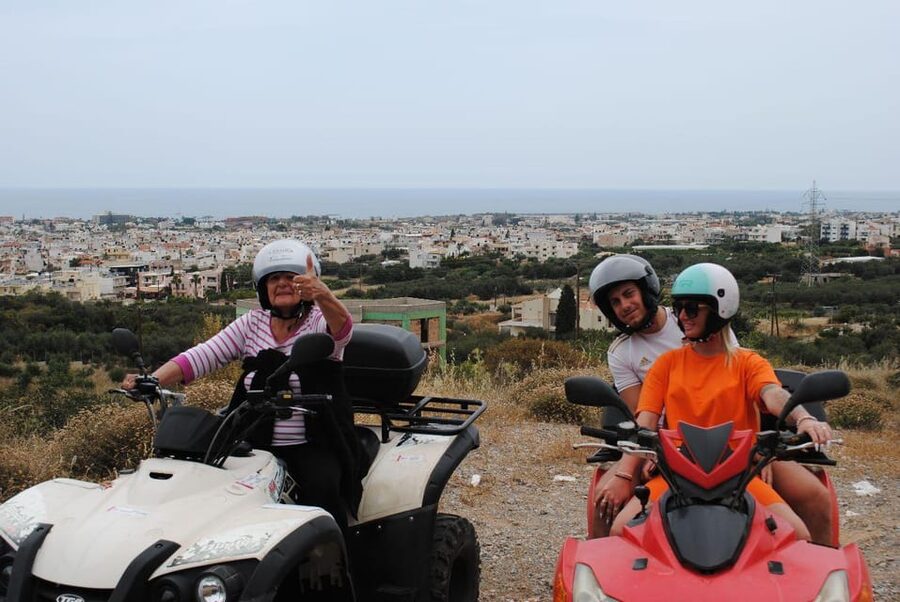Crete: Off-Road Quad Safari Evening Tour with Hotel Transfer - Potamos Beach and the view toward the coast