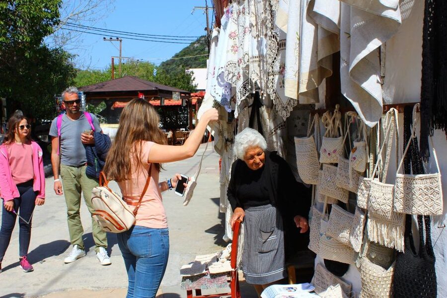 Crete: Quad Safari, Olive Mill with Tasting & Ghost Village - Walking through abandoned Achlada